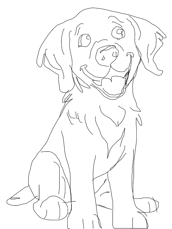 Bild vom Umriss eines Hundes