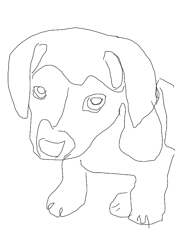 Bild vom Umriss eines Hundes