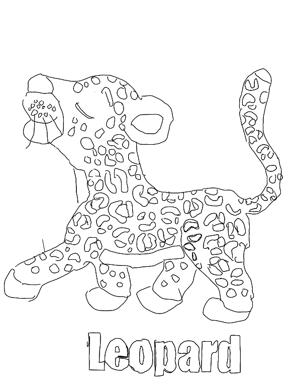 Bild vom Umriss eines Leopards