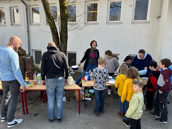 Bild von einem Waffelstand auf dem Schulhof