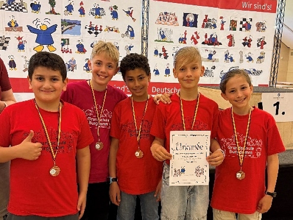 Bild der stolzen Schachmannschaft